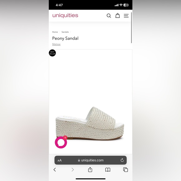 Brand New White Woven Platform Sandals - Picture 2 of 5